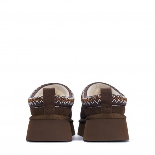 Hug Mules Platform Coffee Brown