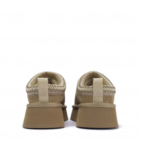 Hug Mules Platform Khaki