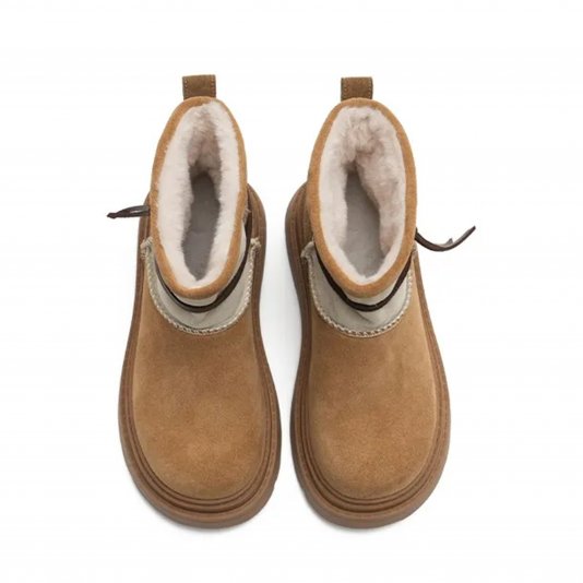 Plaid Wrap Platform Caramel