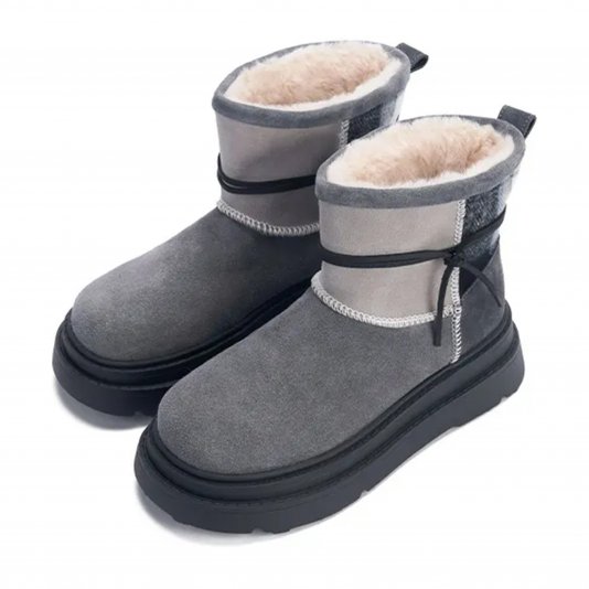 Plaid Wrap Platform Coconut Milk Ash