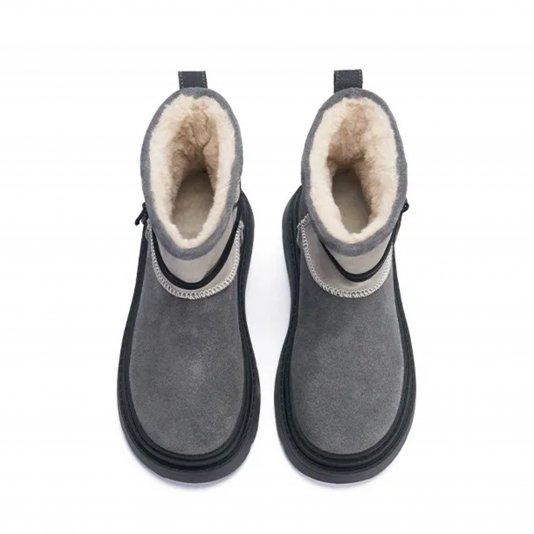 Plaid Wrap Platform Coconut Milk Ash