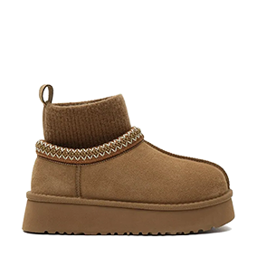 Soft Lodge Platform Fallen Leaf Brown Sock