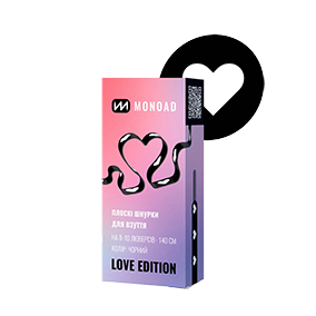 Шнурки Love Edition V1 Black ( Плоскі ) 8-10