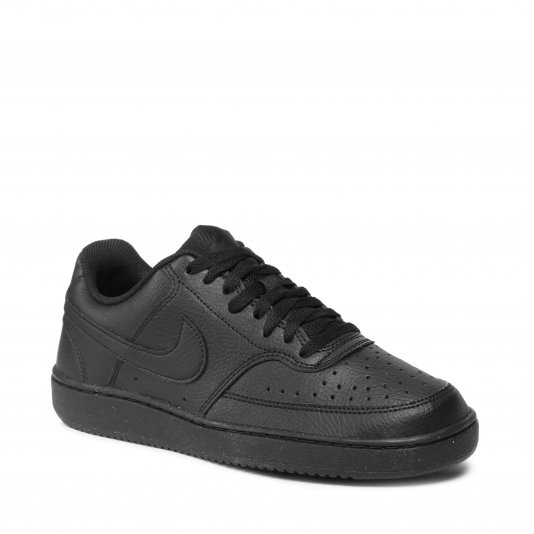 Court Vision Low Next Nature Mono Black Leather