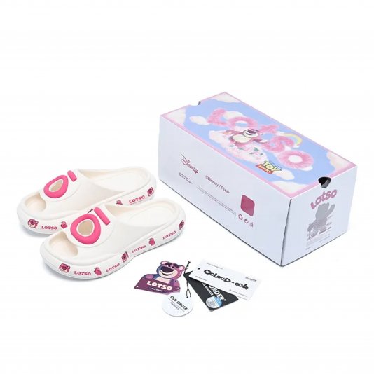 OCloud 004 Slides X Disney/Pixar Collection Lotso White/Pink