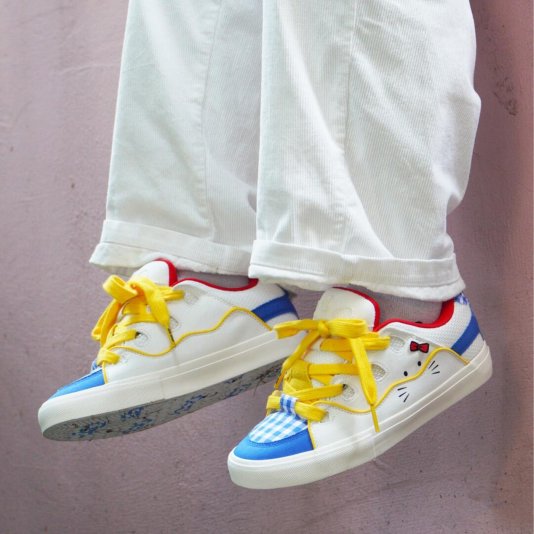 Bake Cat Bow Cute White/Blue/Yellow/Red