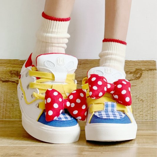 Bake Cat Bow Cute White/Blue/Yellow/Red