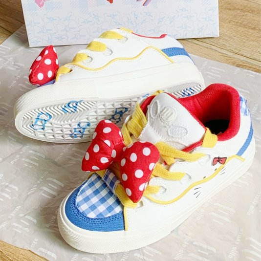 Bake Cat Bow Cute White/Blue/Yellow/Red