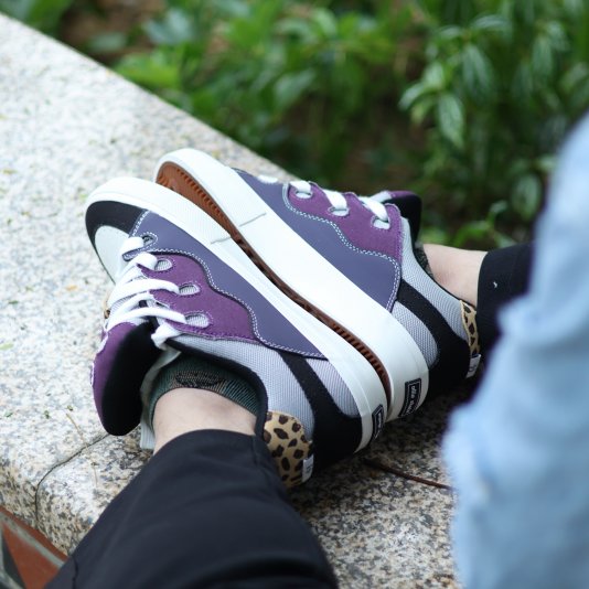 Bake Flame Print Purple/Black/Leopard