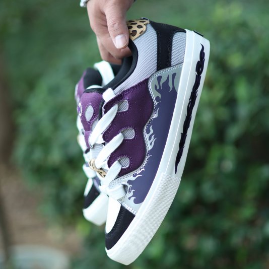 Bake Flame Print Purple/Black/Leopard