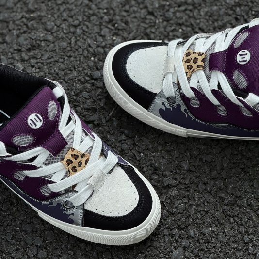 Bake Flame Print Purple/Black/Leopard