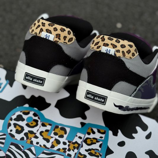 Bake Flame Print Purple/Black/Leopard