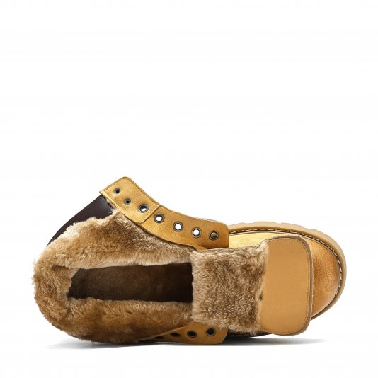 Martin Boots Fur Caramel Brown