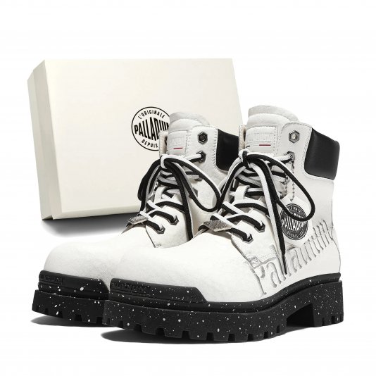 Martin Boots Reptile V8 White/Black