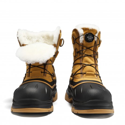 Martin Boots Shell Fur V14 Yellowish Brown/Black