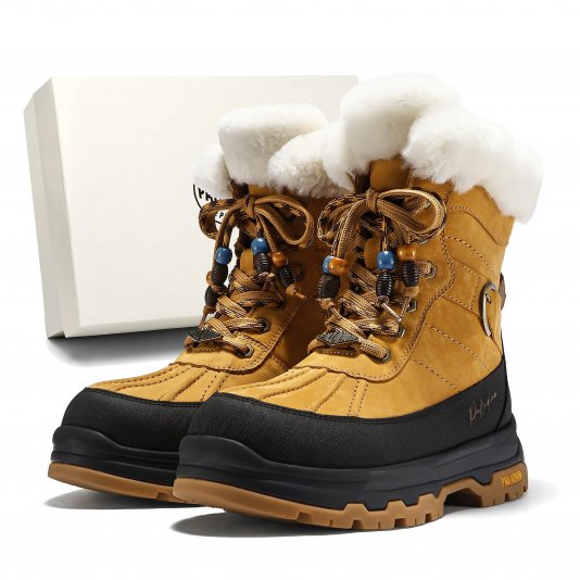 Martin Boots Shell Fur V15 Yellowish Brown
