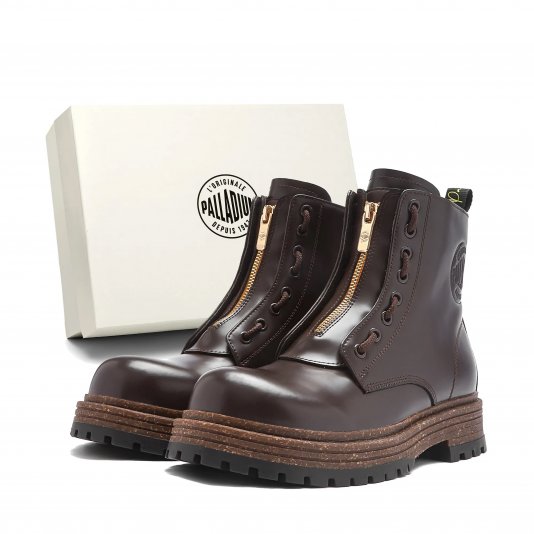 Merard Boots Metal Zipper V3 Burgundy