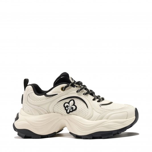 Round Head Iris Flower Ecru/Black