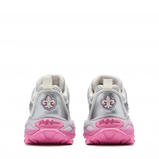 Round Head Petal Silver/Gradient Pink