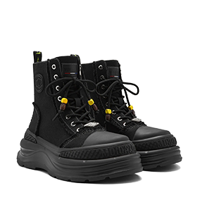 Martin Boots Distressed Denim Mono Black