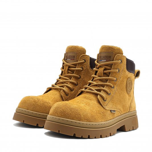 Martin Boots Suede V6 Yellow Brown