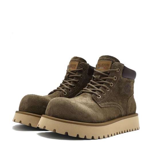 Martin Boots Suede v7 Olive Green