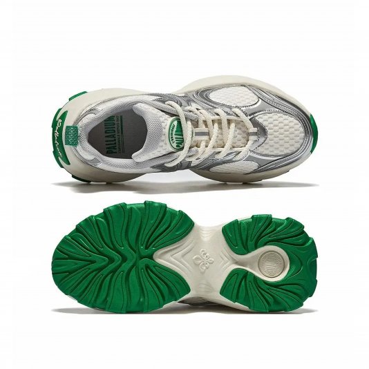 Pallacs Cream White/Green/Silver