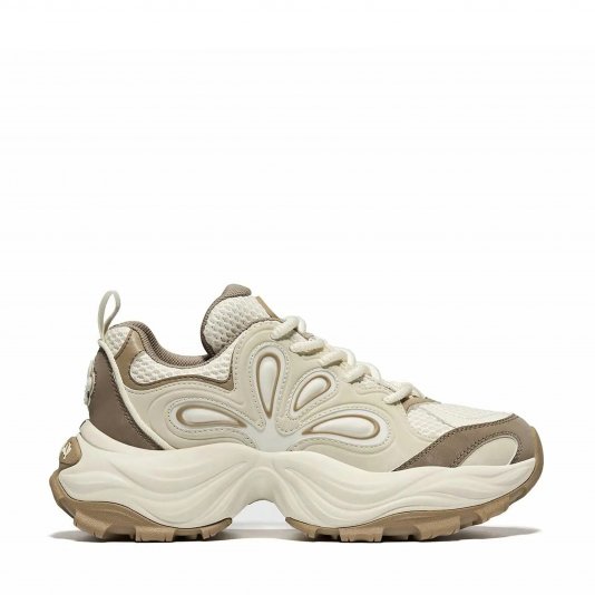 Round Head Shadow Brown/Beige/Cream White