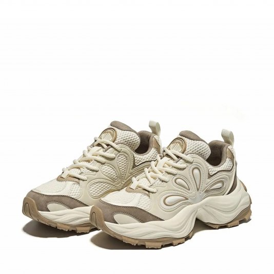 Round Head Shadow Brown/Beige/Cream White