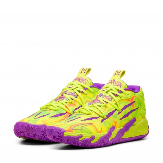 MB.03 LaMelo Ball Safety Yellow/Purple/Glimmer