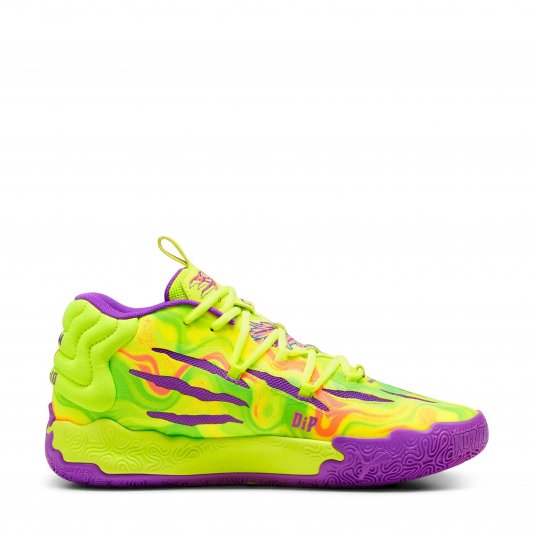 MB.03 LaMelo Ball Safety Yellow/Purple/Glimmer