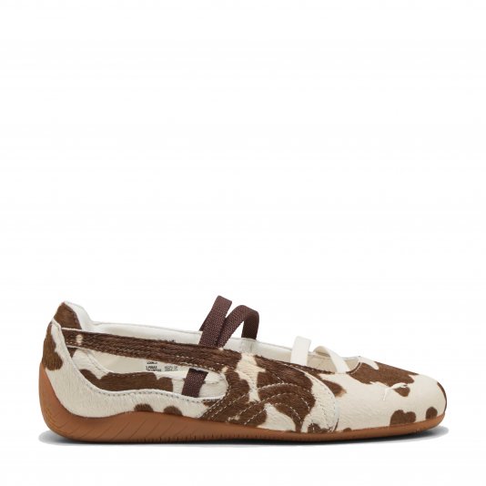 Speedcat Ballet Cow Print Chocolate Brown/Warm White