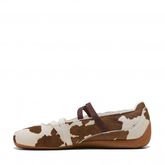 Speedcat Ballet Cow Print Chocolate Brown/Warm White