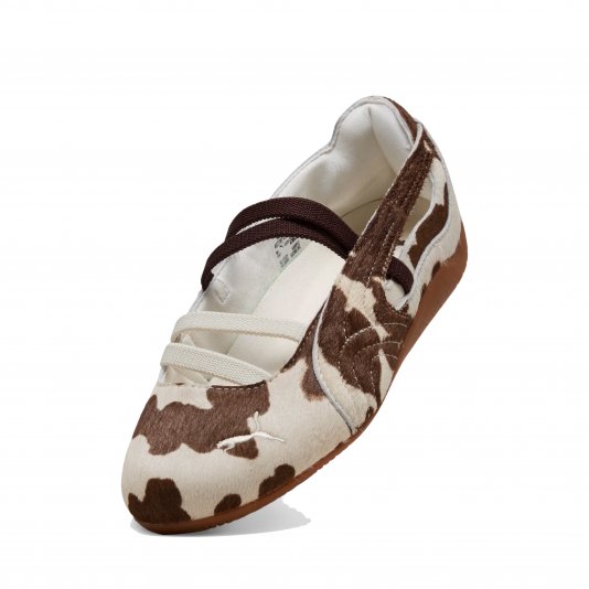 Speedcat Ballet Cow Print Chocolate Brown/Warm White