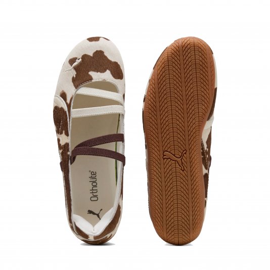 Speedcat Ballet Cow Print Chocolate Brown/Warm White