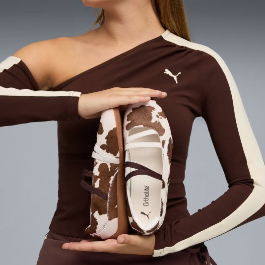 Speedcat Ballet Cow Print Chocolate Brown/Warm White