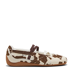 Speedcat Ballet Cow Print Chocolate Brown/Warm White