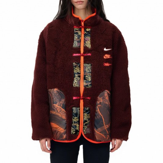 [ CUSTOM ] Club Fleece+ Sherpa Winterized Hand-Patchwork Burgundy