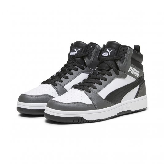 Rebound V6 MID Cut Puma White/Black/Shadow Gray