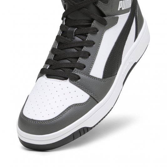 Rebound V6 MID Cut Puma White/Black/Shadow Gray