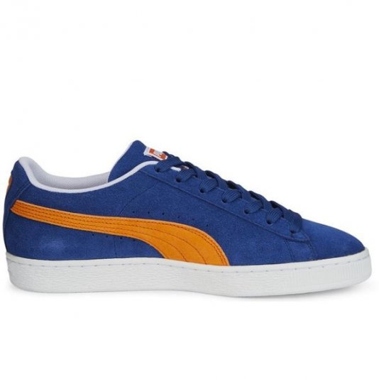 Suede Teams II Blazing Blue/Vibrant Orange/Puma White