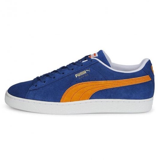 Suede Teams II Blazing Blue/Vibrant Orange/Puma White
