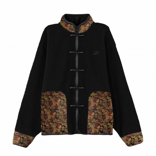 [ CUSTOM ] Club Fleece Winterized Hand-Patchwork Black/Ethnic Floral