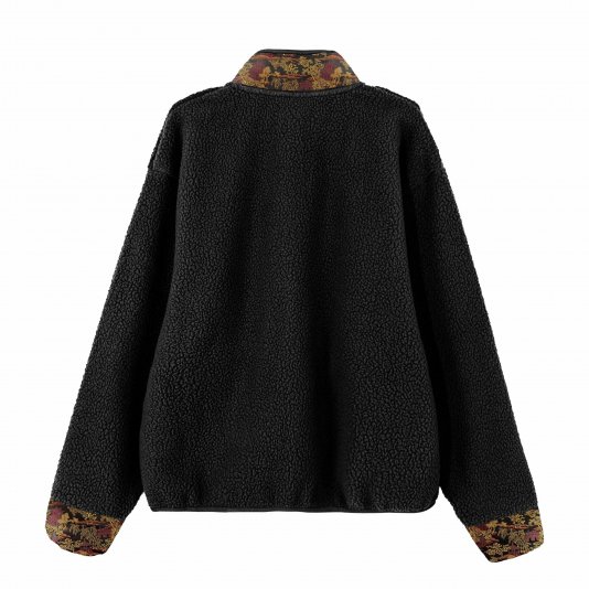 [ CUSTOM ] Club Fleece Winterized Hand-Patchwork Black/Ethnic Floral