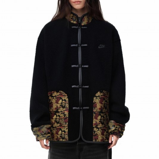 [ CUSTOM ] Club Fleece Winterized Hand-Patchwork Black/Ethnic Floral
