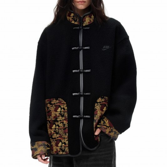 [ CUSTOM ] Club Fleece Winterized Hand-Patchwork Black/Ethnic Floral