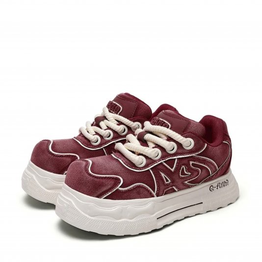 Retro Rope Washed Wine Red