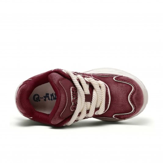 Retro Rope Washed Wine Red