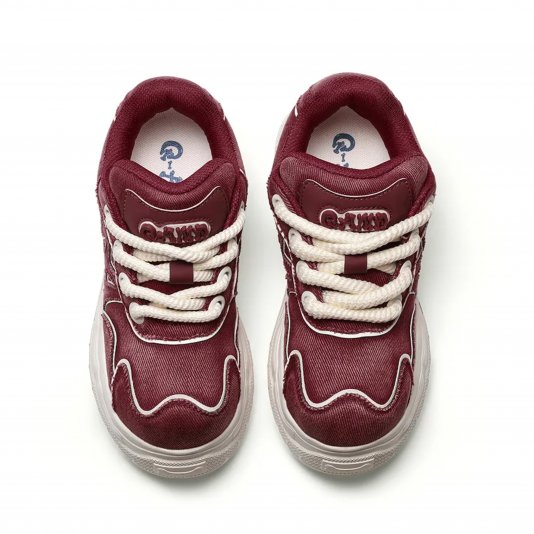 Retro Rope Washed Wine Red