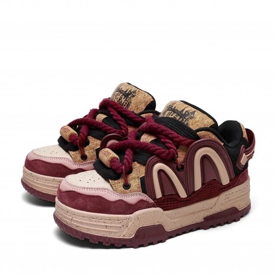 Rope Puff Bordeaux Red/Black